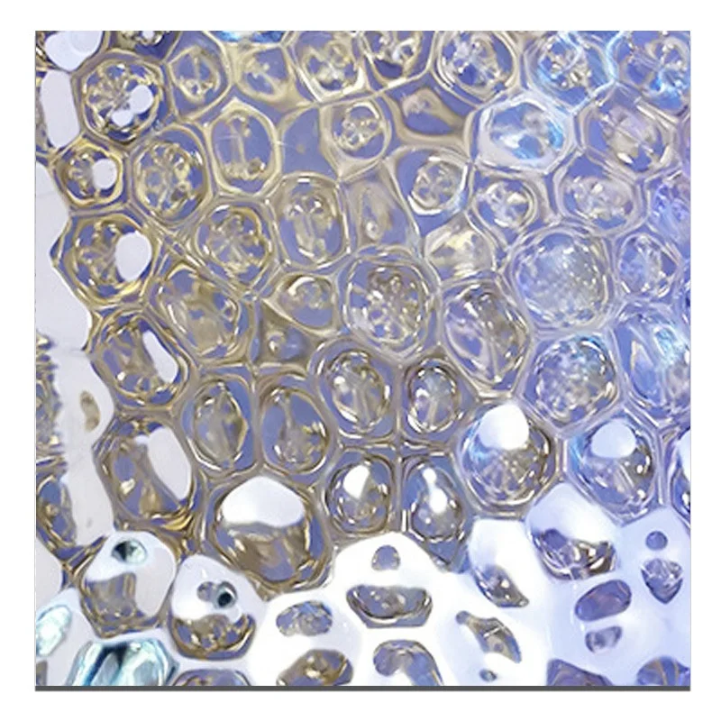 Hot sell water ripple stainless steel sheet 4x8 304 Decor 3D Design color Water Ripple plate