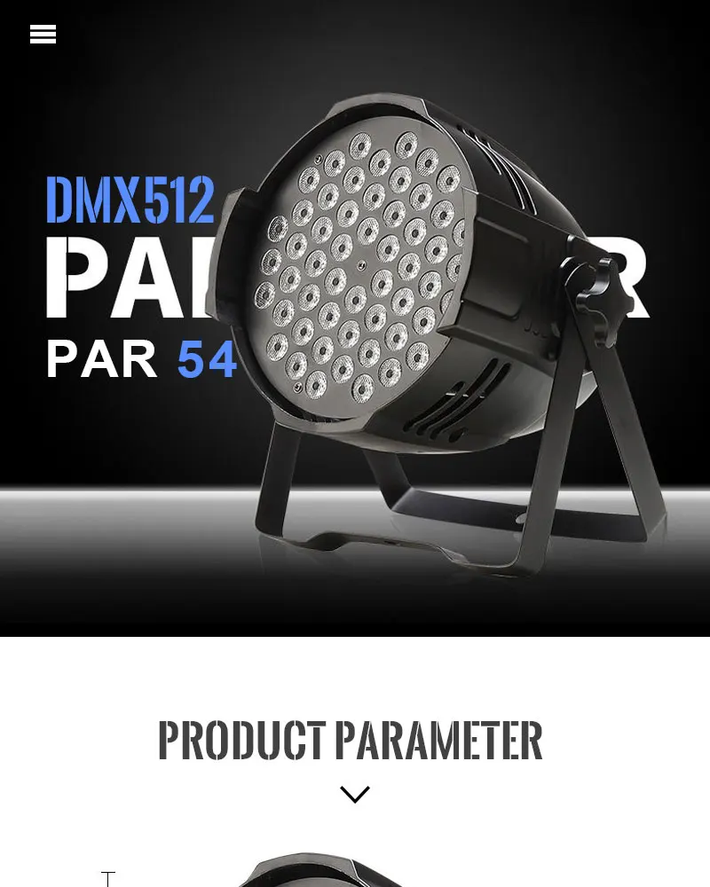Hot selling halogen stage light warm white led par 64 high quality china led stage light