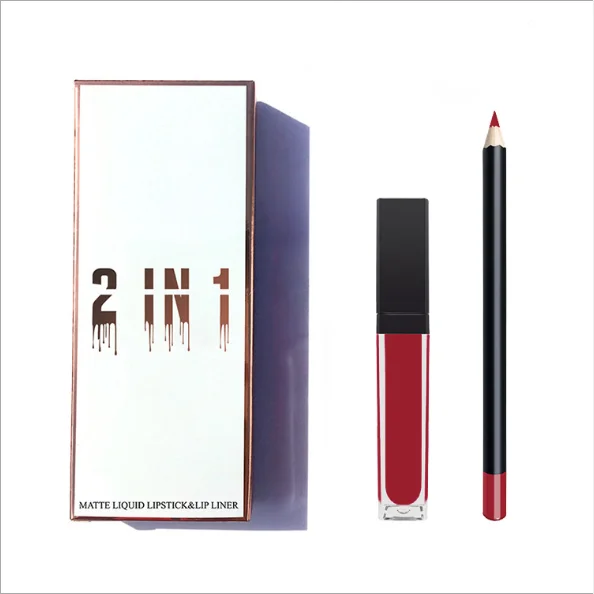 Белая упаковка, фирменный подарочный набор блеска для губ, пигментная Матовая жидкая помада, подводка для губ, набор блеска для губ, набор блеска для губ