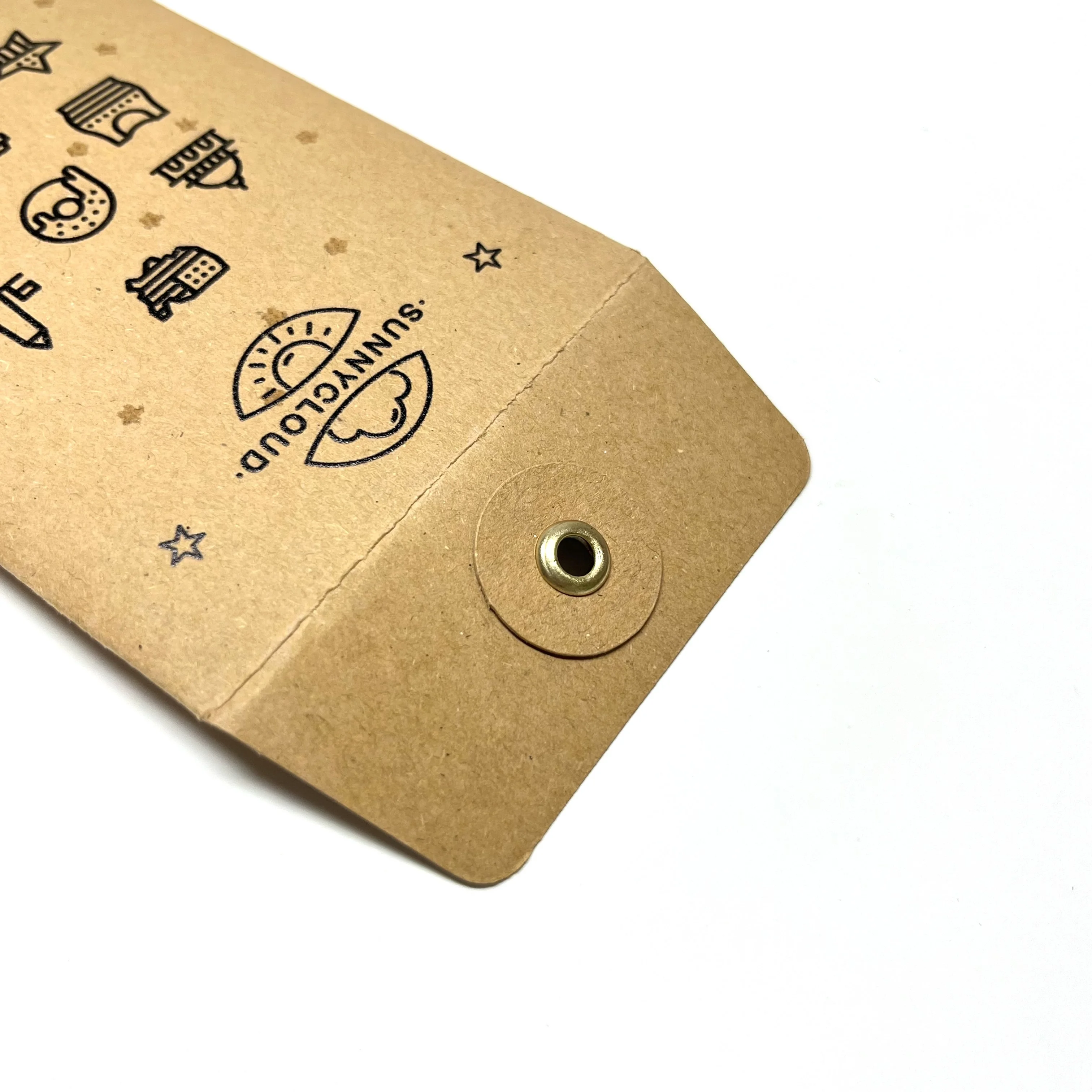 Custom A4 A5 Small Size Cheap Printed Kraft Paper Envelope with Eyelet Button and String Closure