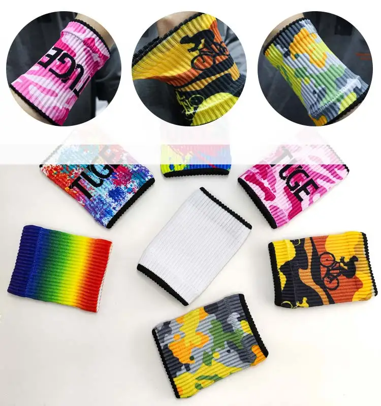 custom sports basketball tennis wristband breathable carpal tunnel wrist braces sweat bands