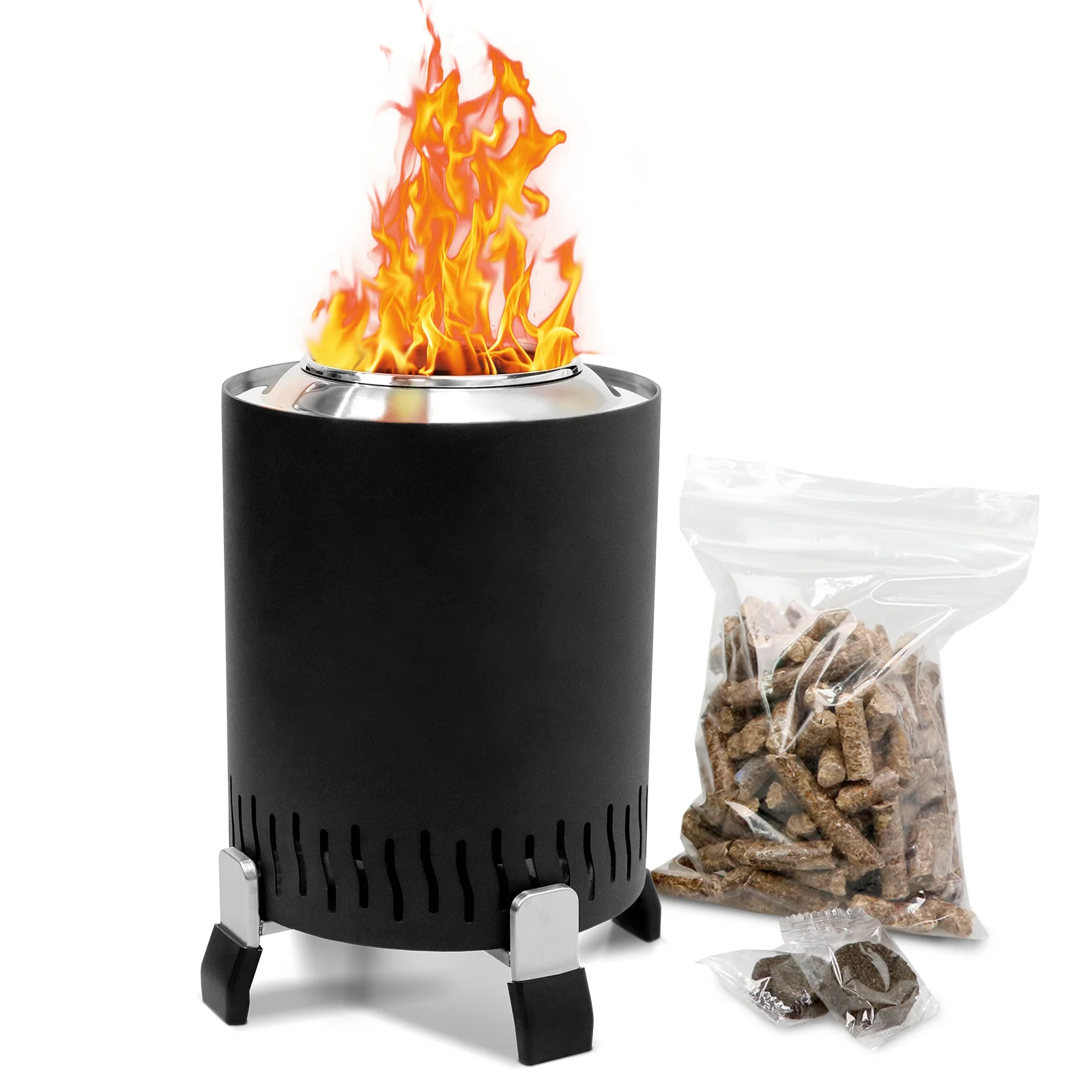 Portable Carbonization Stoves Mini Wood Burning Fire Pellet Stove Kitchen BBQ Stoves