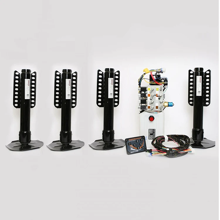 trailer outrigger autolevel auto level up 4 legs point hydraulic system with 4 hydraulic legs