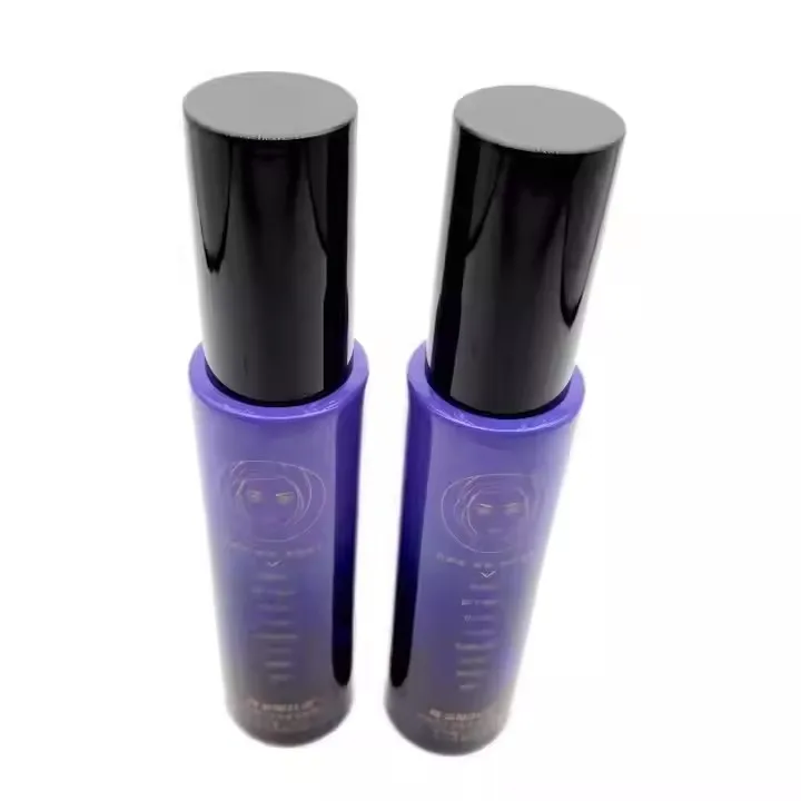 30ml Luxury Serum Glass Bottles Tall Cylinder Flat Shoulder Oil Serum Bottle Pump Oil Bottle With Pump