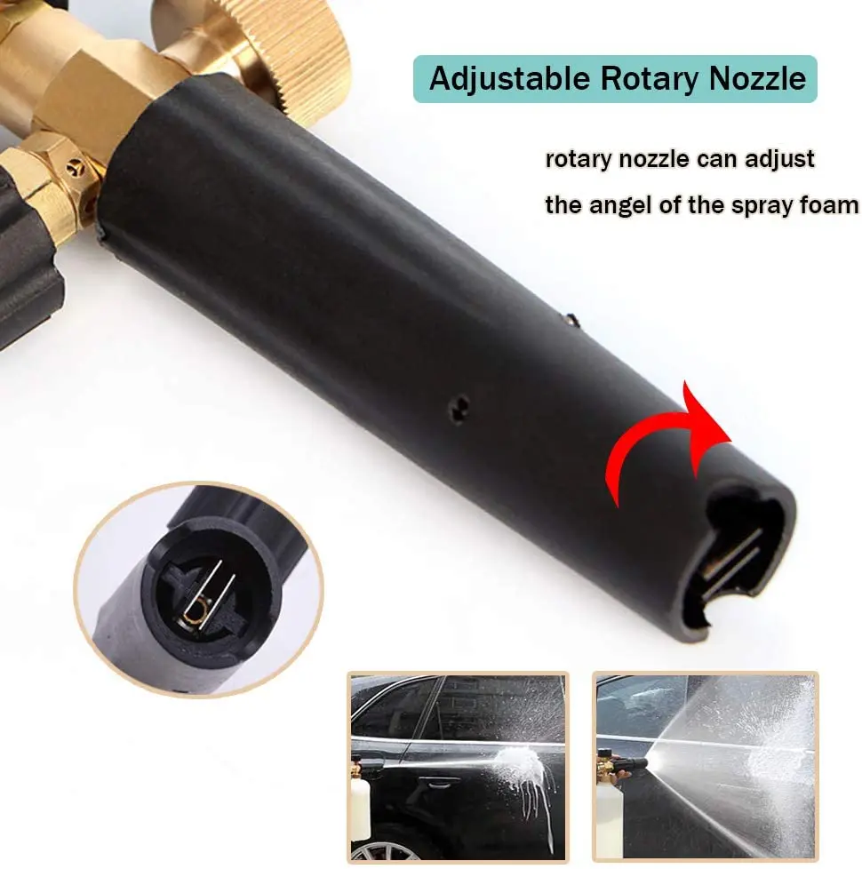 Snow Foam Lance 1 Liter Bottle Foam Cannon Compatible Adjustable Foam Soap Dispenser Nozzle Removable interface