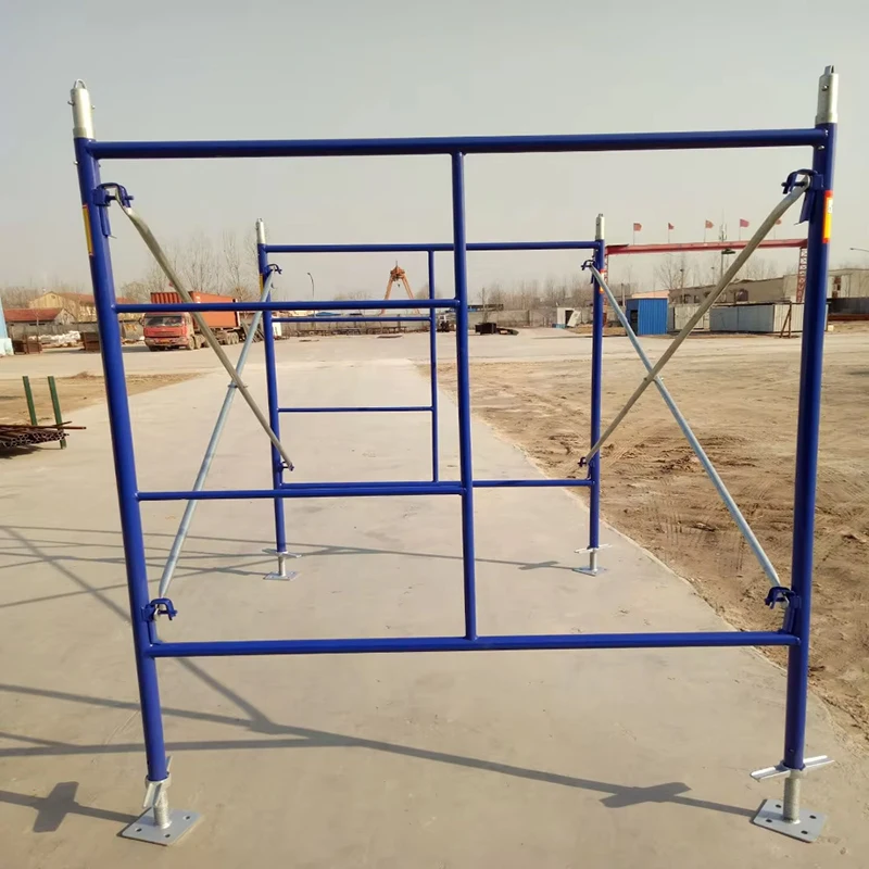 Quick Assembly Steel Ladder Scaffold Adjustable Height Indoor Outdoor Construction for Renovation Painting Industrial Design