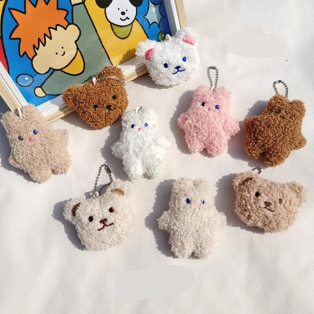 Wholesale Cute Plush Key Chain Stuffed Bear Teddy Bear Decorative Toy Day School Bag Pin Small Accessories