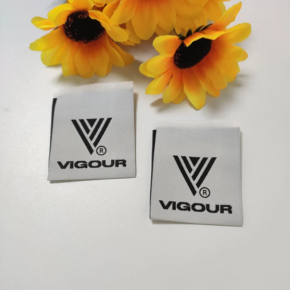 Factory custom high quality fabric label clothing labels woven fabric label