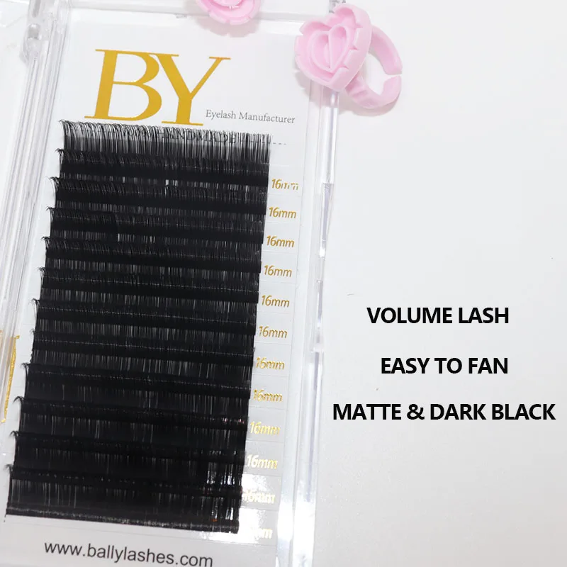 Ballylashes Supplies Factory Price Private Label Gold Tray Eyelash Extension Matte Mix 0.03 0.05 0.07