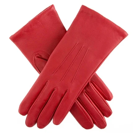 Simple  Design Warm and  Comfortable Women  Car Driving Leather Gloves