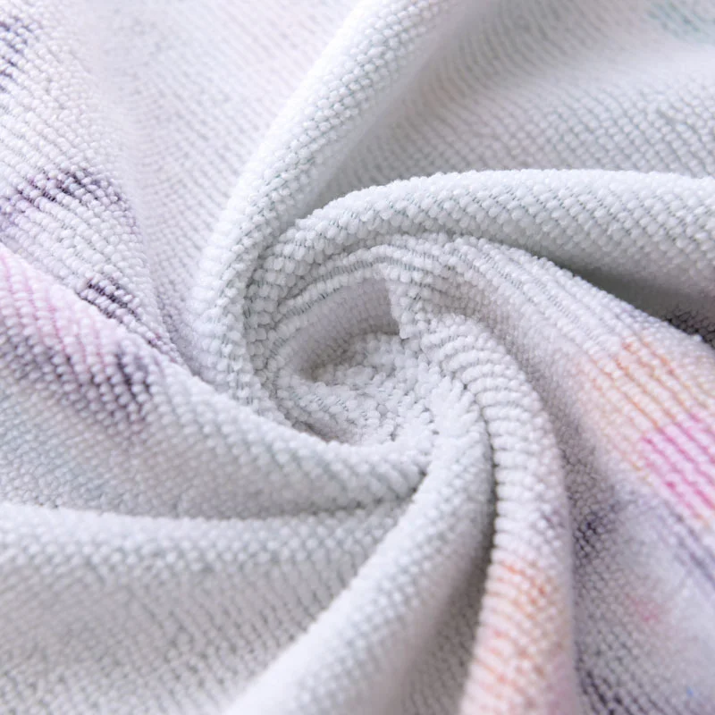 Microfiber beach towel for outdoor travel vacation seaside portable printed quick drying bath towel