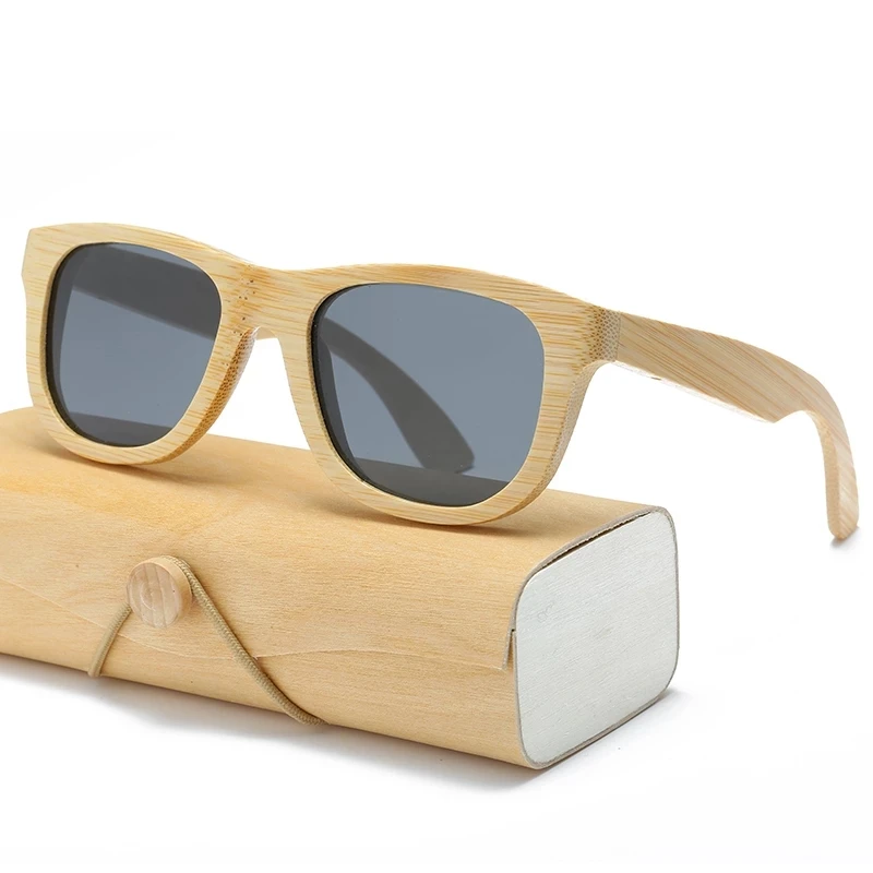 
Polarized Wooden Sunglasses Men women square bamboo Women Mirror Polarized Sun Glasses for men women retro de sol Handmade Pink 