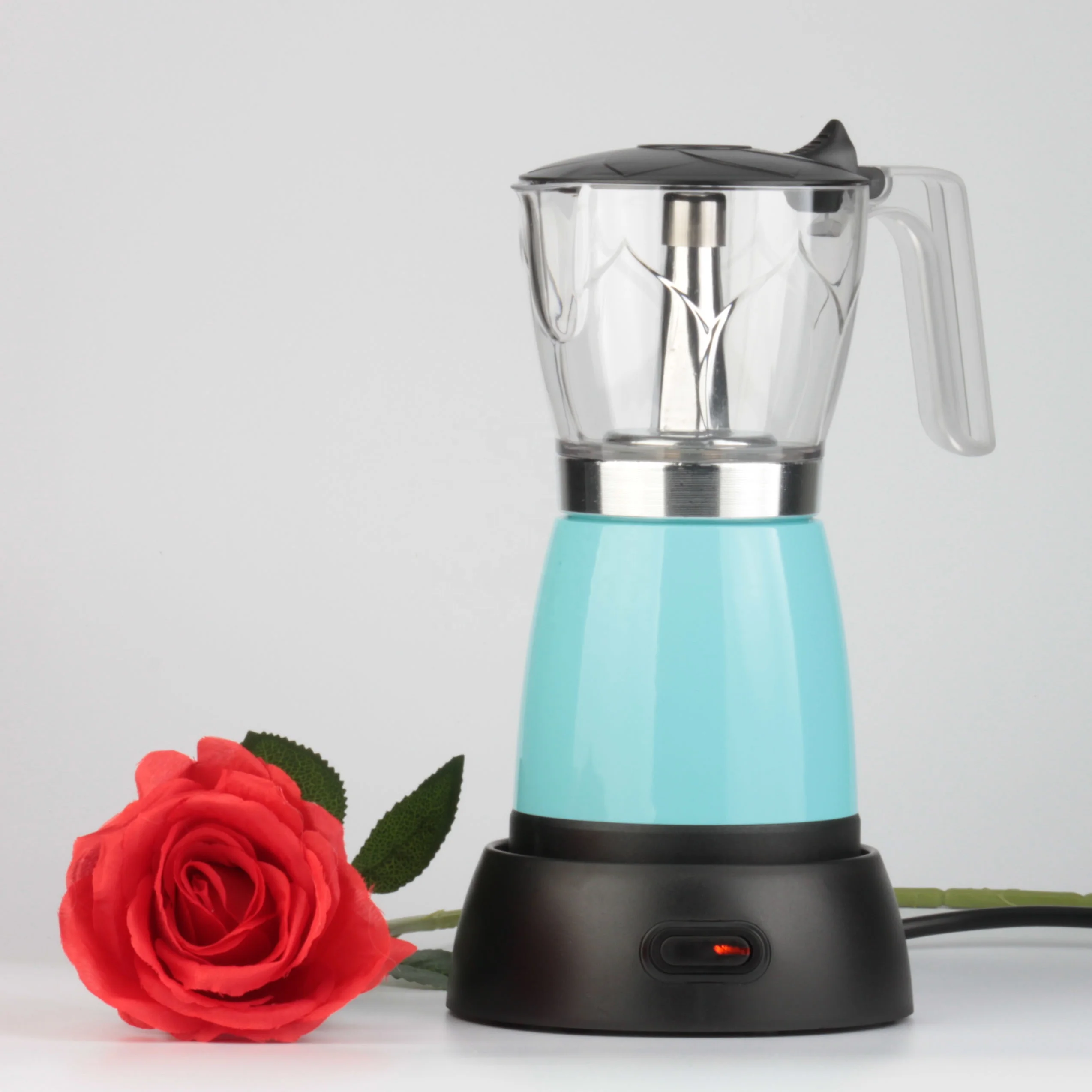 Hot sales 3-6 cup electric aluminum mocha Good Quality Portable Electric Moka Coffee Authentic Italian