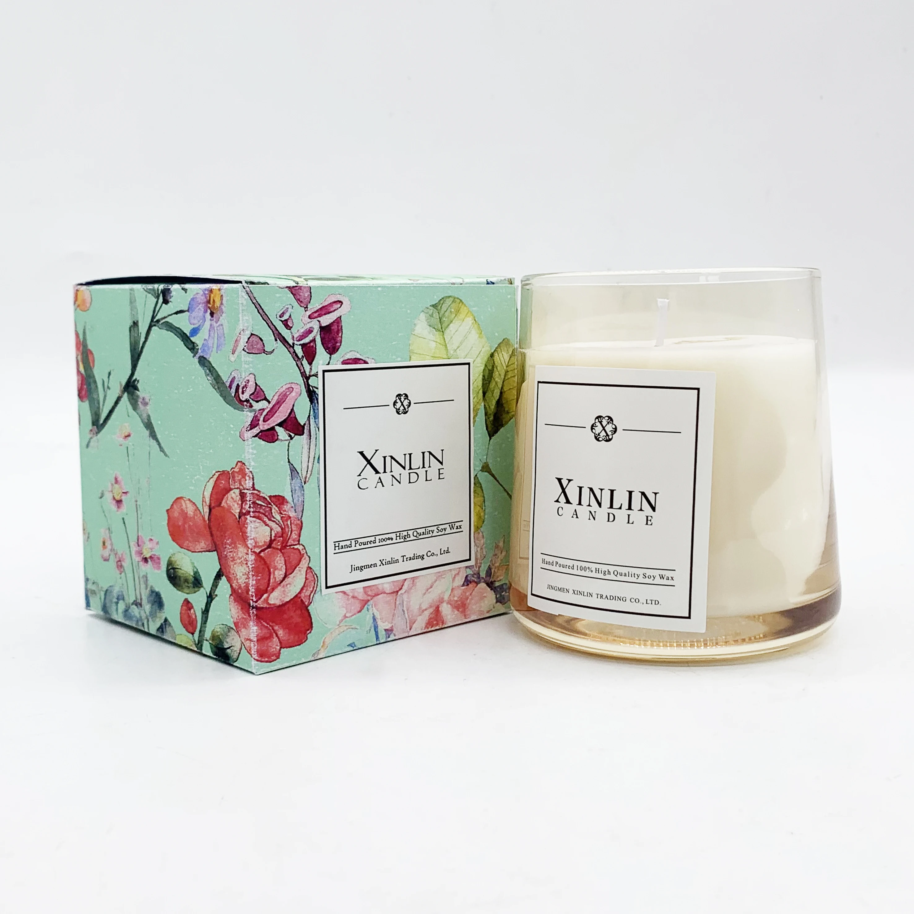 High Quality Home Decor Whiskey Glass Jar Private Label Natural Fragrance Soy Wax Scented Candles