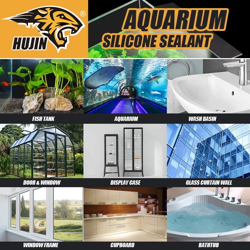 Best Quality 300ml Strong Adhesion waterproof acetic white Aquarium Silicone Sealant Low brazil trade