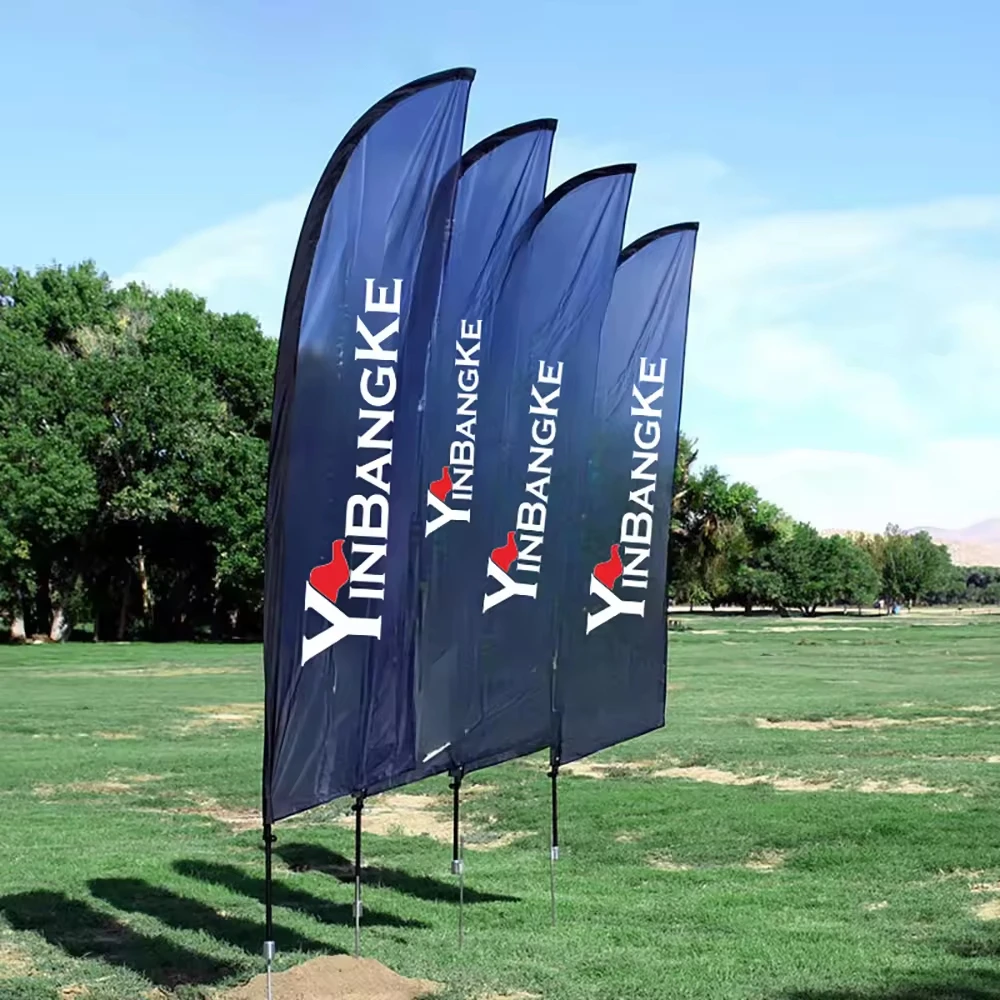 Branding Wind Blade Flag Lightweight Easy Carry Knife Fluttter Flag for Dealership