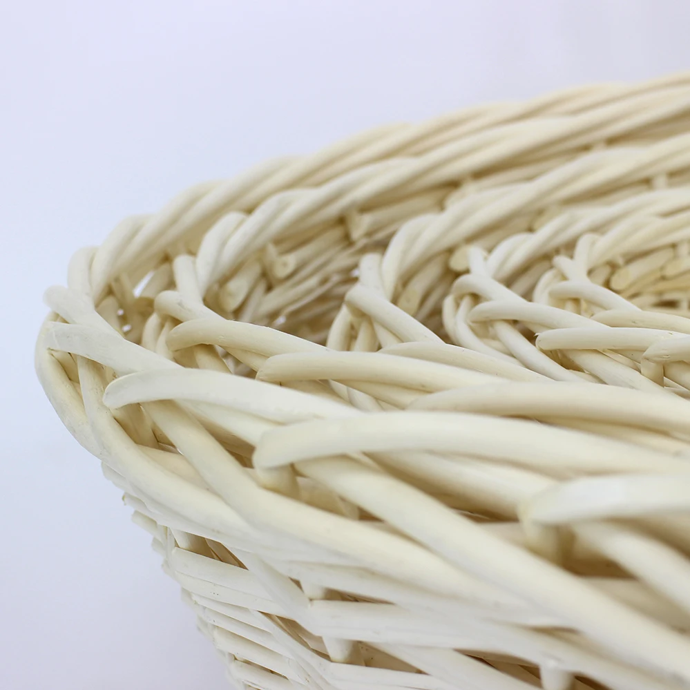 cheap white bulk large size wicker basket for flower and gift