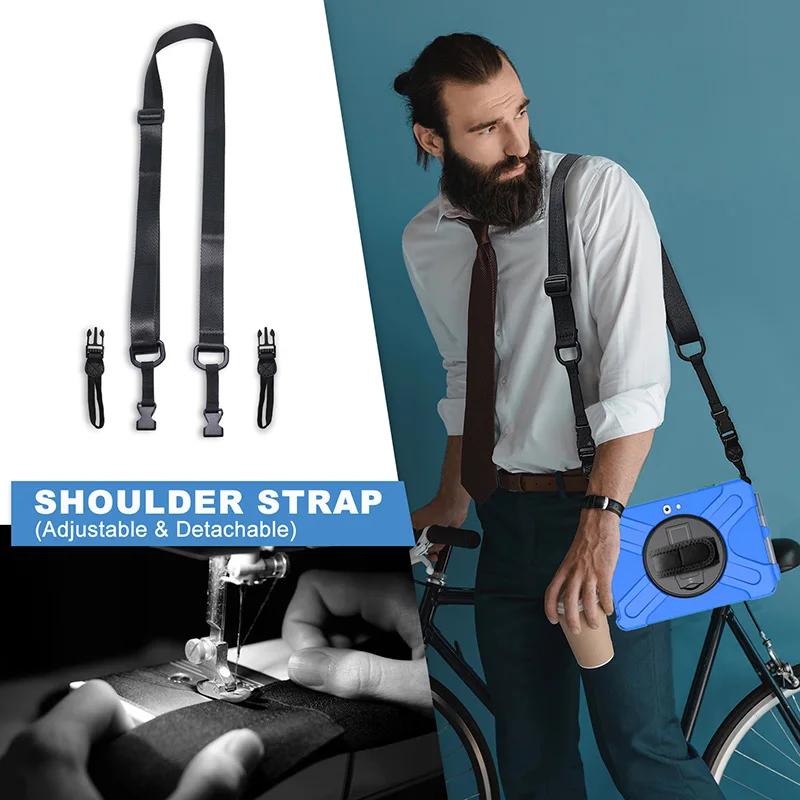 Hybrid tablet case with Wrist strap and shoulder belt for Microsoft Surface Go 2 2020 laptop cover