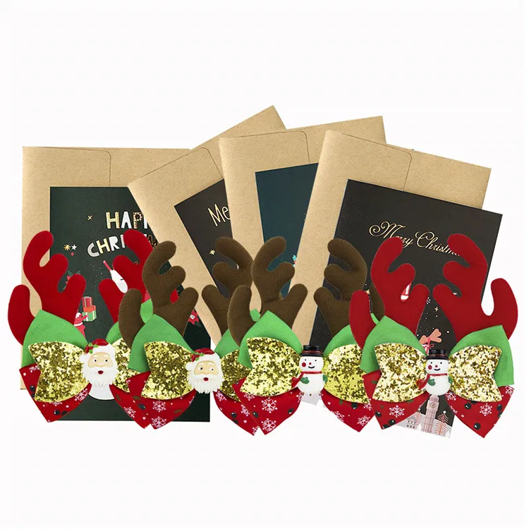 HCArtware рождественские лося рога шпильки для волос банты для девочек рождественские детские заколки для волос