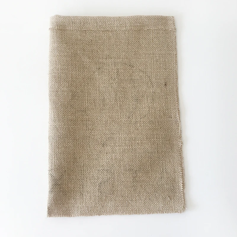 Custom Logo 20x30cm Burlap Farm Pouches Drawstring Jute Coffee Bean & Cocoa Bags