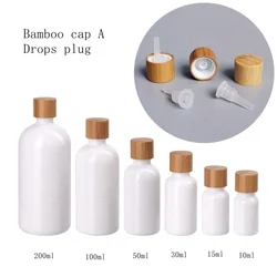 opal glass bottle 200ml 100ml 50ml white glass bottle 30ml 15ml 10ml essential oil bottle for body oil