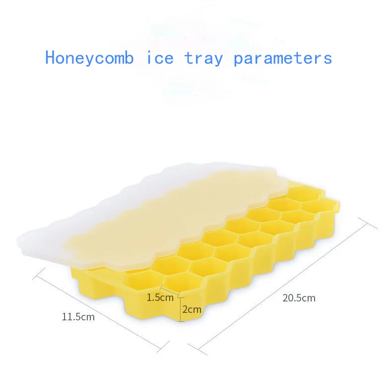 Silicone ice tray mold with cover honeycomb ice mold household artifact ice tray