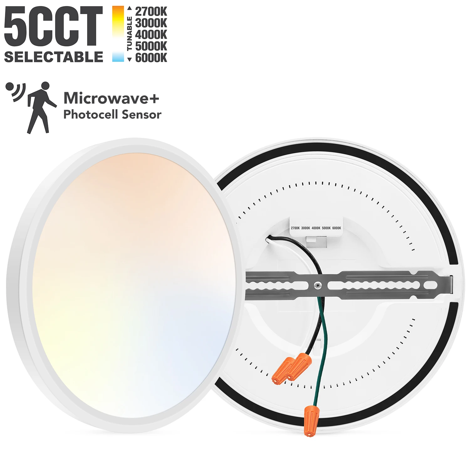 Lanbot AC120VDimming 20W with 12W Interior Light LED Ceiling Light 5CCT ETL CRI80 for Bedroom Living Room Light Fixture