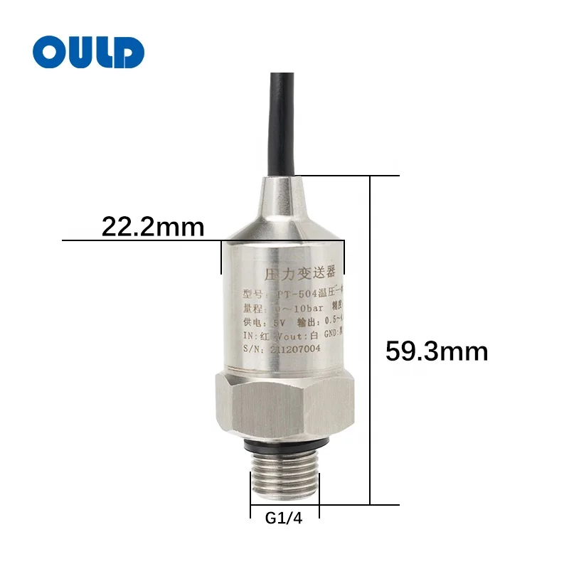PT-504A High Performance Combined Integrated Temperature And Pressure Sensors Ceramic Pressure Transmitter
