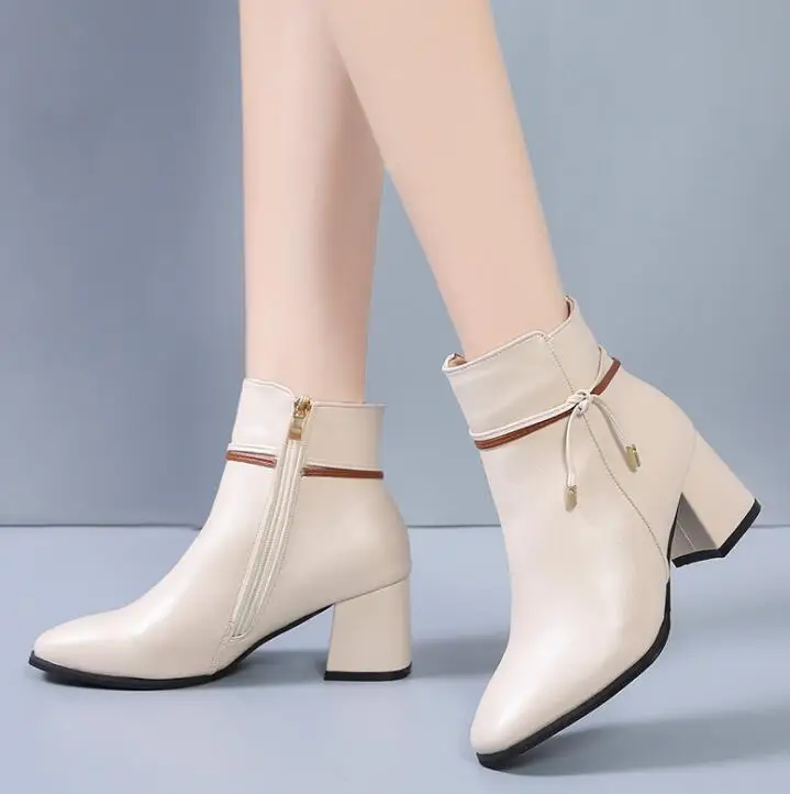 cy30610a 2020 new arrivals ladies boots waterproof warm pu leather winter ankle boots for women