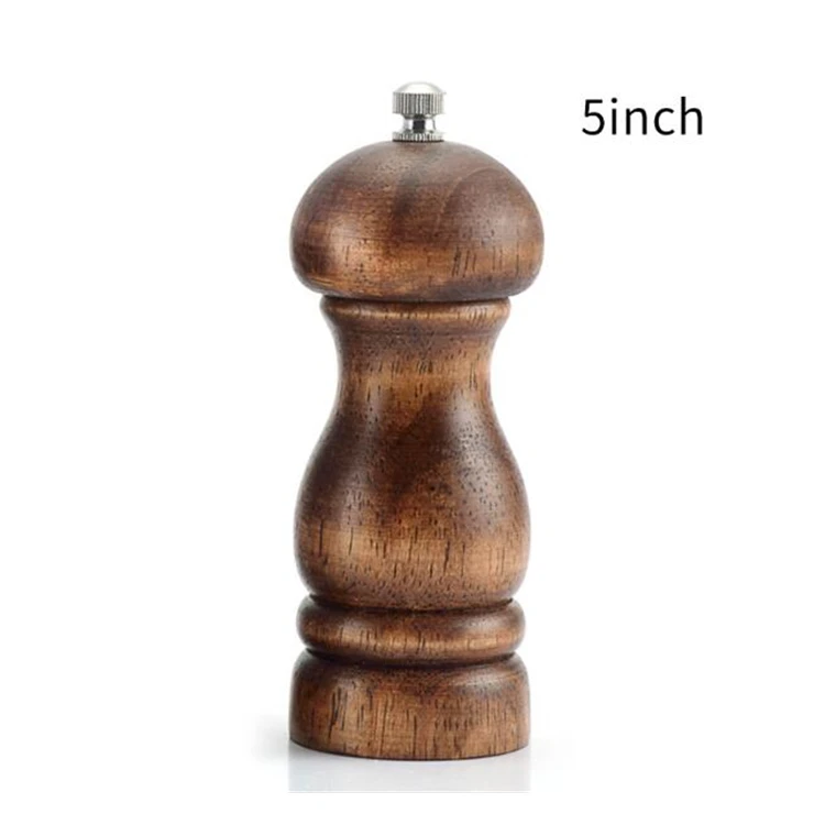 5 inch Ceramic Rotor Strong Adjustable Coarseness Wooden Mini Pepper Grinder Salt Pepper Grinder Wood