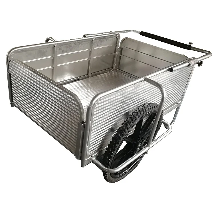 2 wheels Portable garden utility aluminium Bicycle Transport Hitch Pet wagon cart Dog Luggage Bike Cargo Trailer