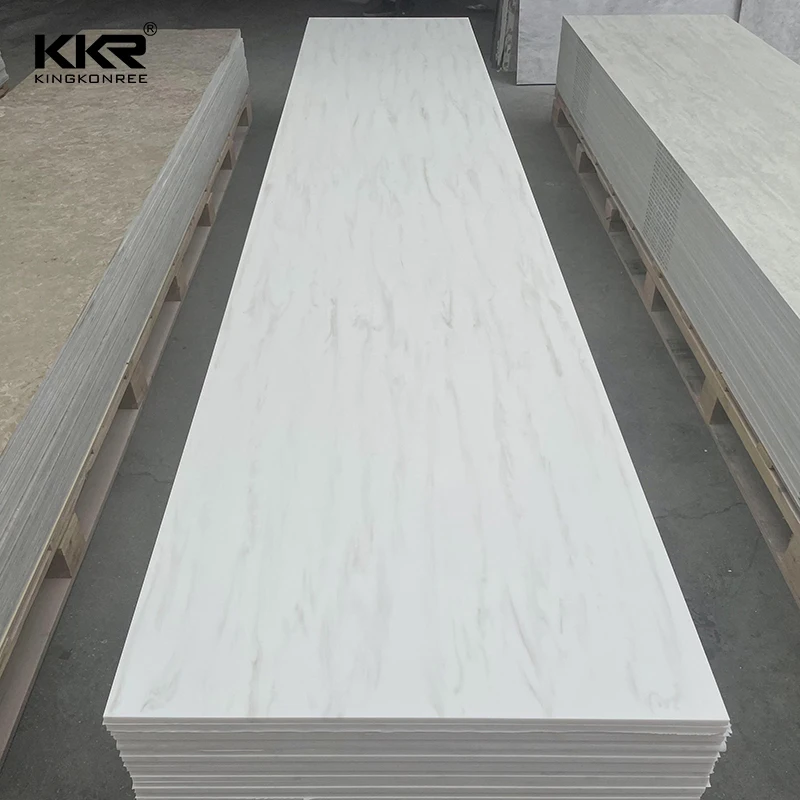 White Marble Bar Top Acrylic Solid Surface Stone