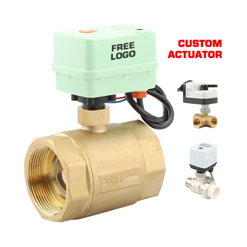 OEM Customizable 3-Way Brass Water Valve Solenoid Electric Control Device Ball Structure General Application Power Pipe Diverter