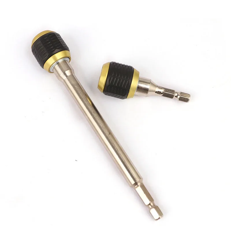 Hexagonal handle quick change chuck pop-up screwdriver connecting rod quick converter with rebound self-locking adapter