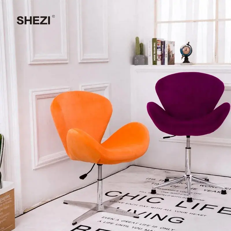 SHEZI Fashion Modern Fabric Meeting Chair With Metal Legs
