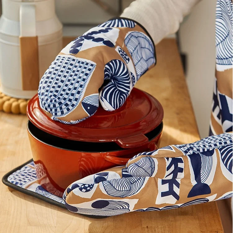 Kitchen Textiles bbq gloves sublimation cute oven mitts and pot holders oven mitts cooking