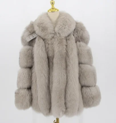 QIUCHEN QC20113 women coats winter real fox fur coat natural fur jacket luxury fur clothes fashion