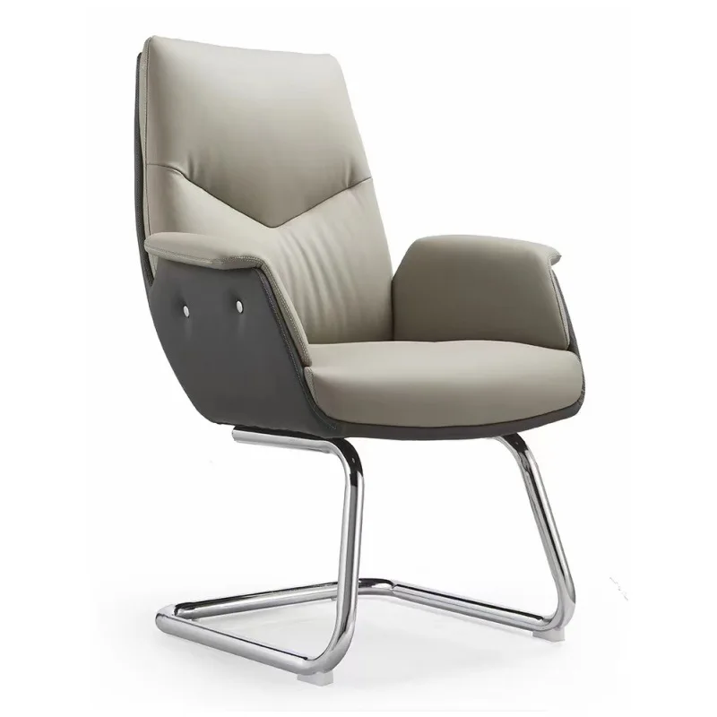 Luxury leather computer chair for long sitting comfortable office chair Ergonomic back home book for reclining boss chair