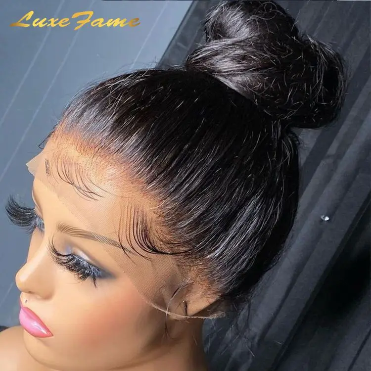 Human Hair Bundles With Closure Set ,Swiss Thin Hair Bundles With Lace Closure13x4 13x6,Invisible Film Hd Lace Frontal Closure