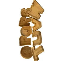 Personalized Letters Coin Bank Money Bank, Text Engraved Money Box Wooden Piggy Bank Gift for Kids, Christmas Birthday Gift Home