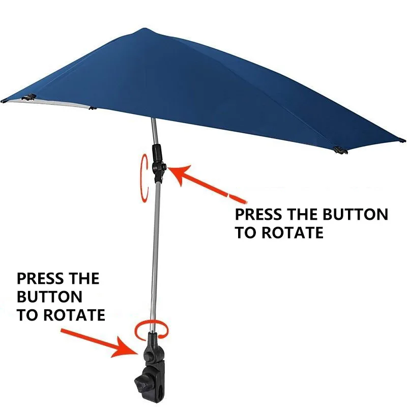 High Quality Suppliers SPF 50+ Fishing Chair beach chair outdoor table revolving Adjustable umbrella with Universal