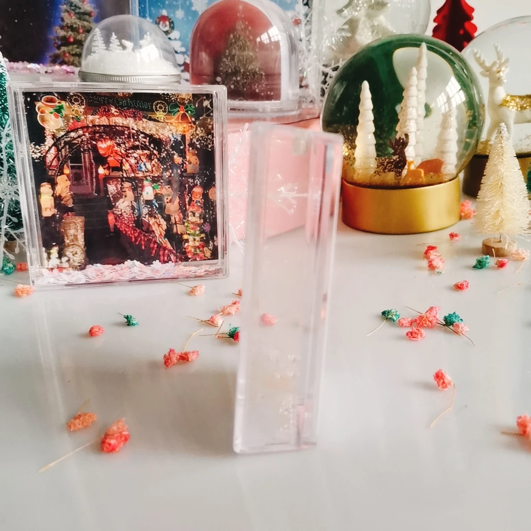 Christmas Gift 2.1x3.4inch Plastic Mini Instax Glitter Picture Photo Frame