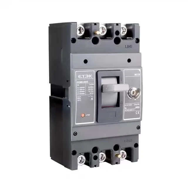 ETEK mccb  low voltage breakers EKM8 thermo-magnetic moulded case circuit breakers 4p 630A mccb mccb