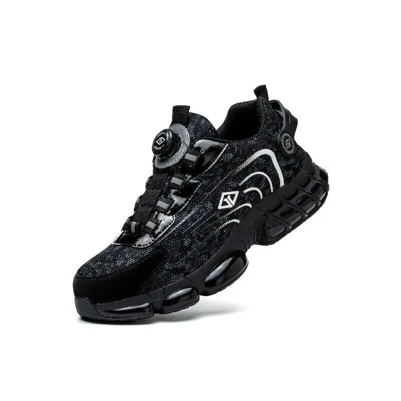2023 Latest steel toe industrial protection high-density cushioning button adjust breathable safety shoes work safety shoe