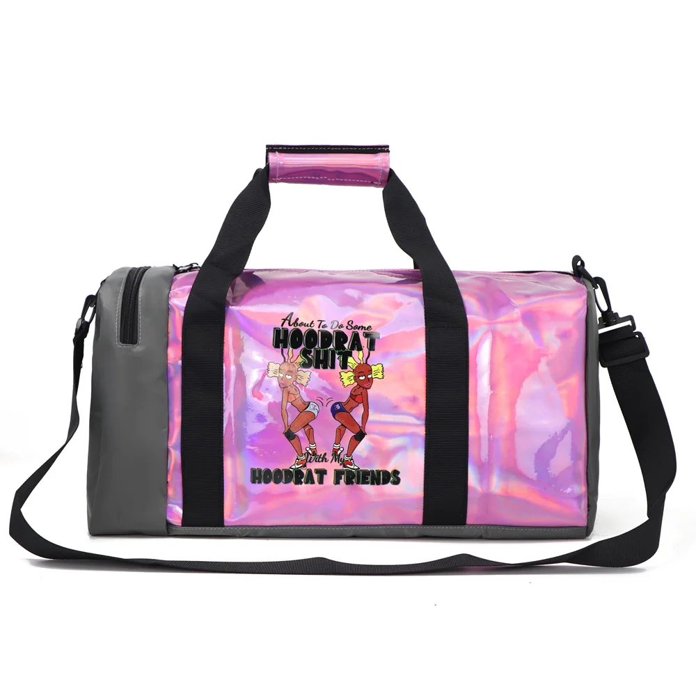 Оптовая продажа роскошные розовые голографические сумки для ночных прогулок с логотипом на