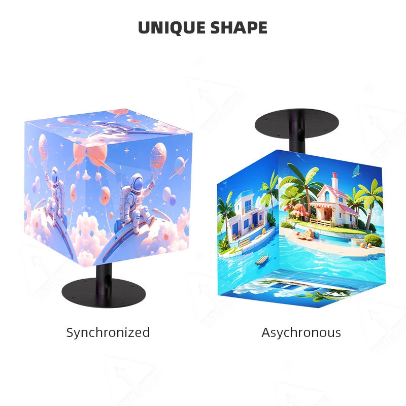 High Resolution P2.5 P3 Led Cube Display 3d Magic Video Led Display Screen Hd 5-faces Multi Face Cube Led Screen