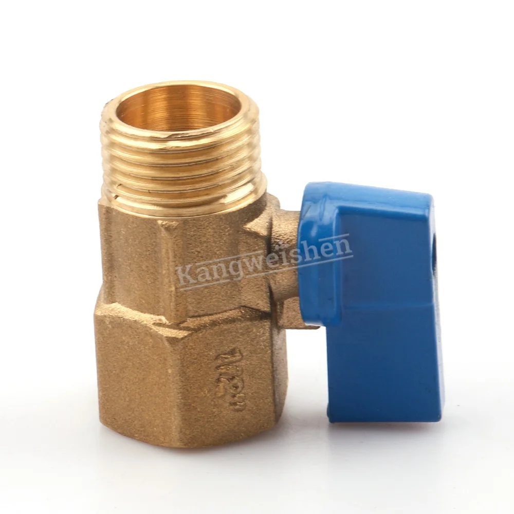 1/2 Inch FM Thread Blue Handle Mini Brass Mini Ball Valve