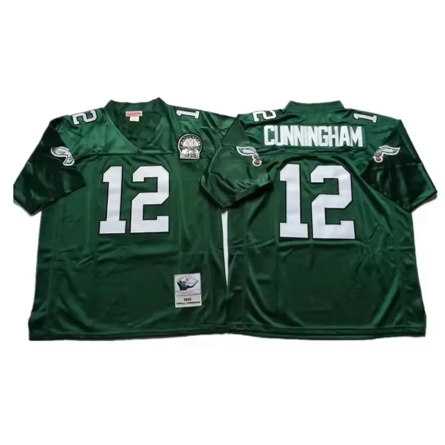 PHI Team винтажные Ретро 12 Randall Cunningham 20 Brian Dawkins 92 Reggie белые ретро зеленые пользовательские американские футбольные майки