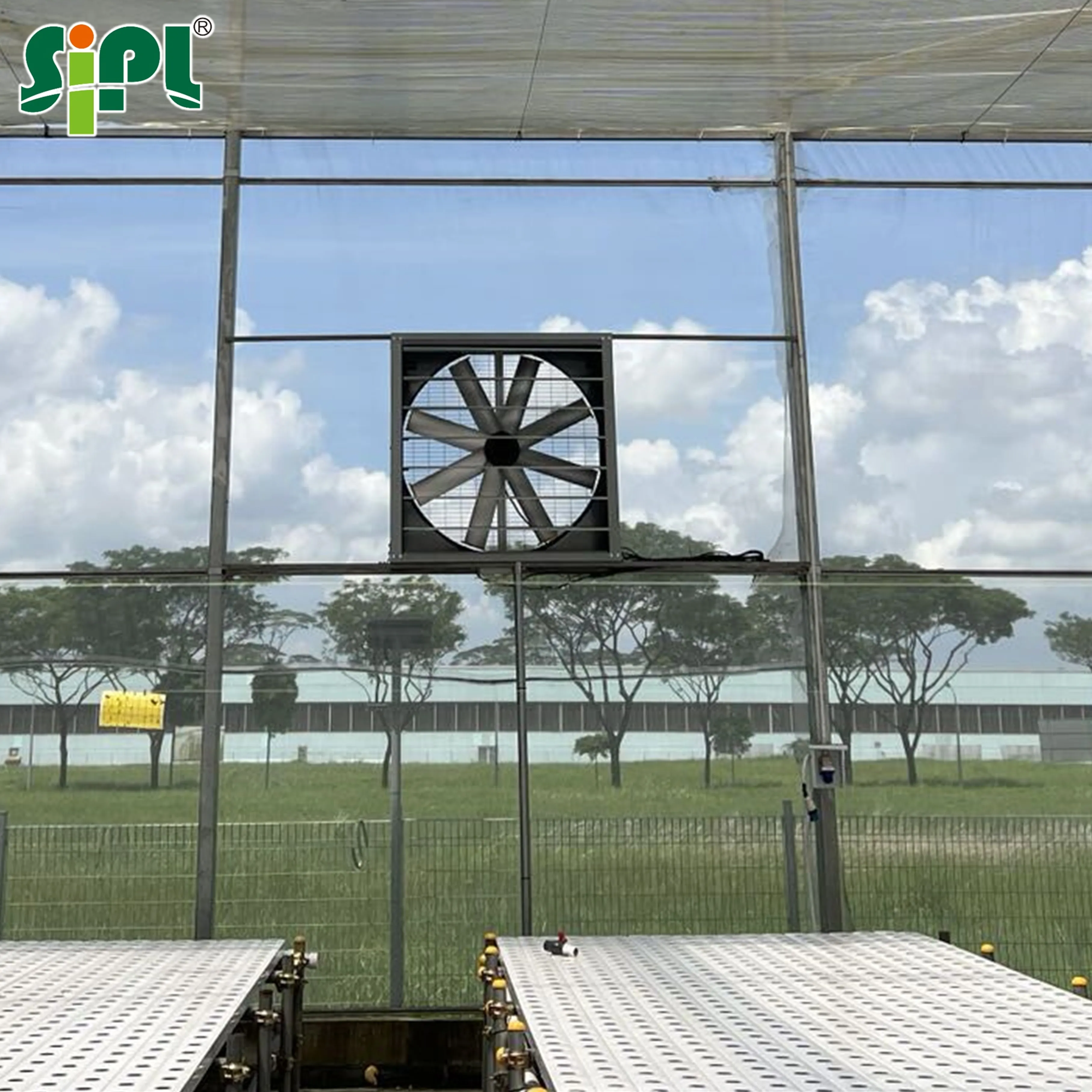 Factory Heat Extraction Roof Air Blower 48' Big Box Wall Mount Ventilation Exhaust Fan Poultry Farm Warehouse Window Solar Vent