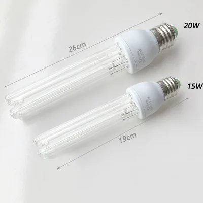 E27 UVC Ultraviolet UV Light Tube Bulb Disinfection Lamp Ozone Sterilization Germicidal Lamp Bulb 15-36W